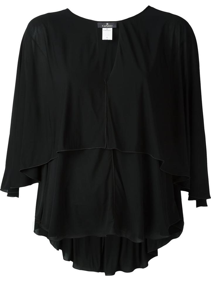 Capucci Flared V-neck Blouse