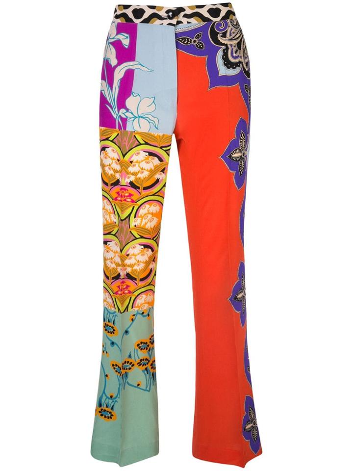 Etro Multi-print Flared Trousers - Multicolour