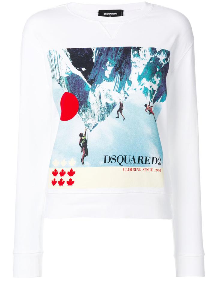 Dsquared2 - Graphic Printed Sweatshirt - Women - Cotton - S, White, Cotton