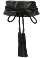 Josie Natori Tassel-embellished Waist Belt - Black