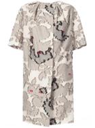 Paule Ka Floral Patches Oversized Coat - Nude & Neutrals