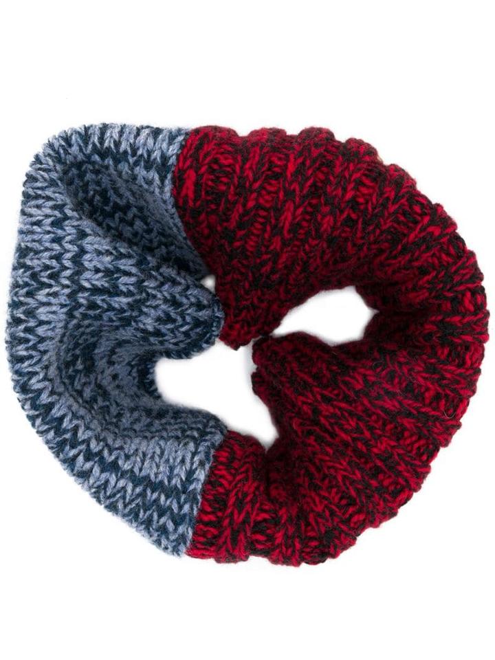 Colville Colour-block Scarf - Red