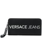 Versace Jeans Accordion Zip Wallet - Black