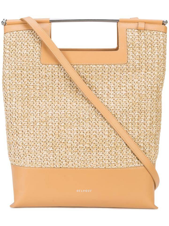 Delpozo Woven Tote Bag - Brown