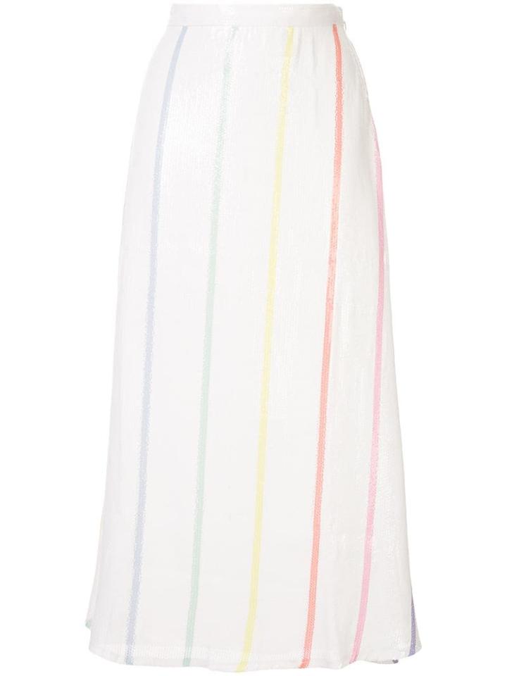 Olivia Rubin Stripe Print Skirt - White