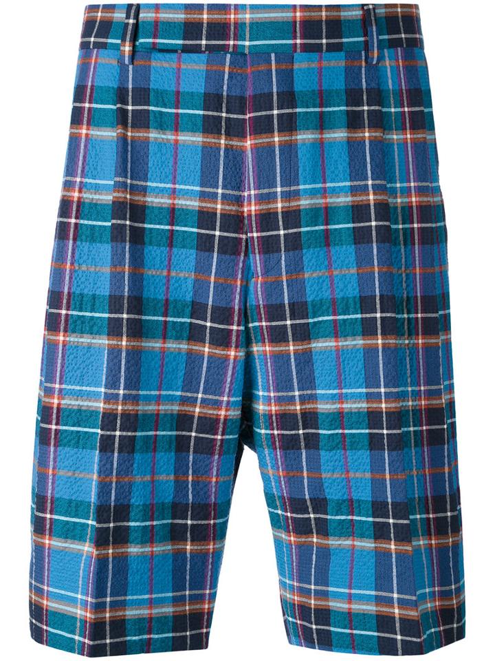 Paul Smith - Checked Bermudas - Men - Cotton/nylon/spandex/elastane - 36, Blue, Cotton/nylon/spandex/elastane