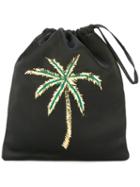Attico Sofia Embellished Clutch, Women's, Black, Acetate/polyamide/spandex/elastane