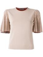 Alexander Mcqueen Pleated Sleeve Knit Top