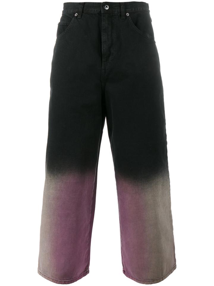 Jw Anderson Shaded Cropped Jeans - Black