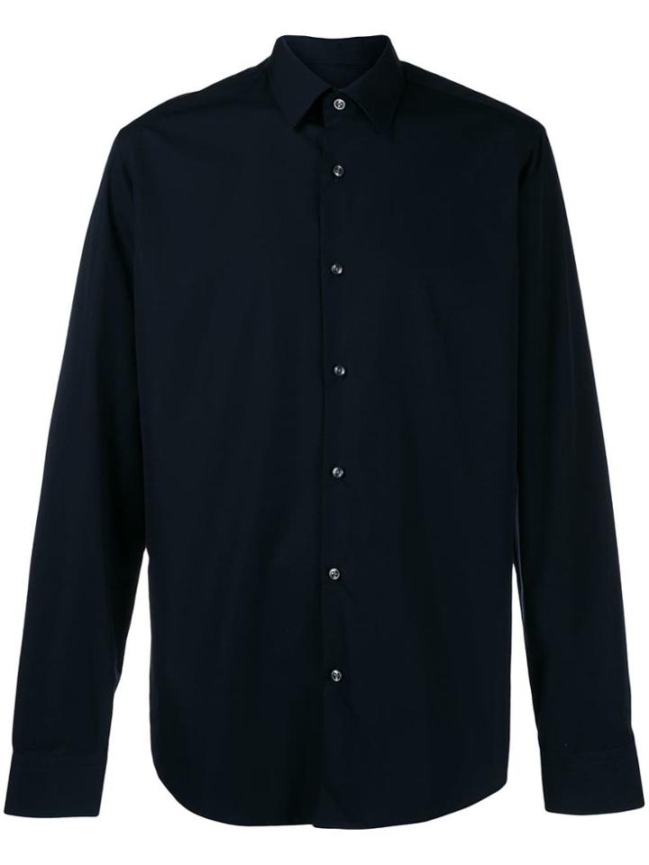 Boss Hugo Boss Classis Curved Hem Shirt - Blue