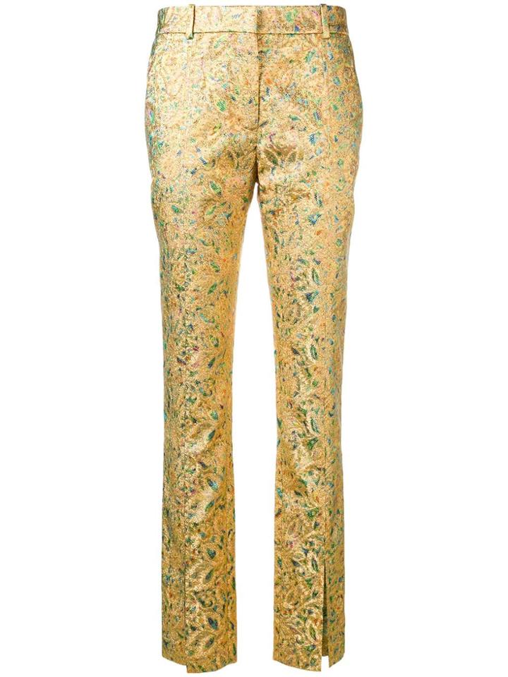 Victoria Beckham Skinny-fit Lurex Trousers - Gold