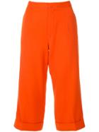 Yohji Yamamoto Vintage Cropped Straight Trousers - Yellow & Orange