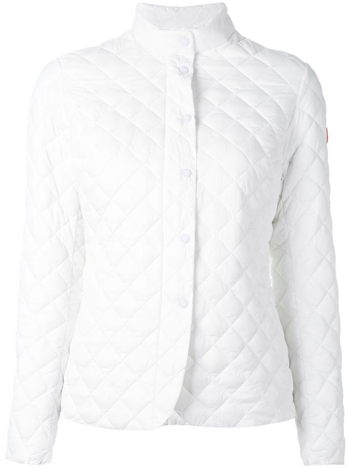 Save The Duck Giga Quilted Jacket, Women's, Size: 2, White, Nylon/polyester