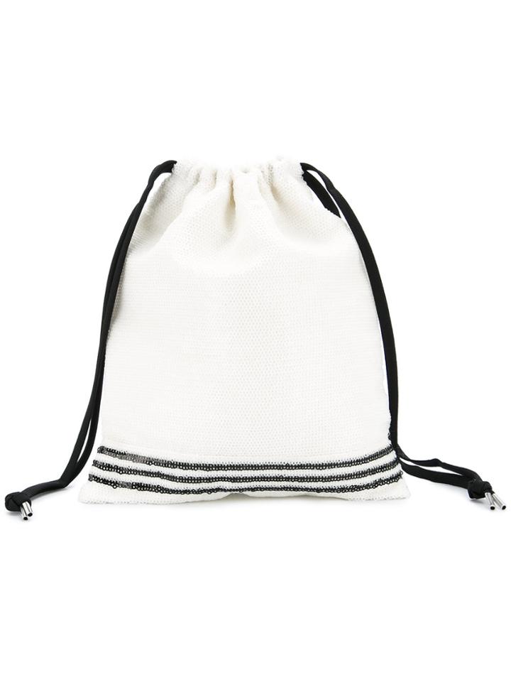 G.v.g.v. Sequin Drawstring Purse - White