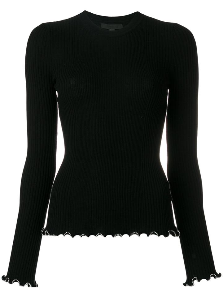 Alexander Wang Frill-hem Sweater - Black