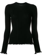 Alexander Wang Frill-hem Sweater - Black