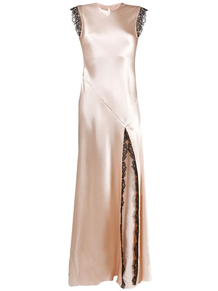 Philosophy Di Lorenzo Serafini Contrasting Lace-trimmed Gown -