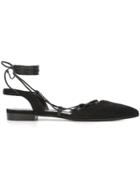 Saint Laurent Tied Closed Toe Sandals - Black