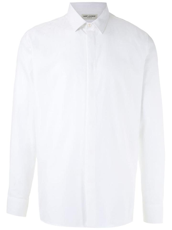 Saint Laurent Chemise Classique Fi - 9000 -blanc