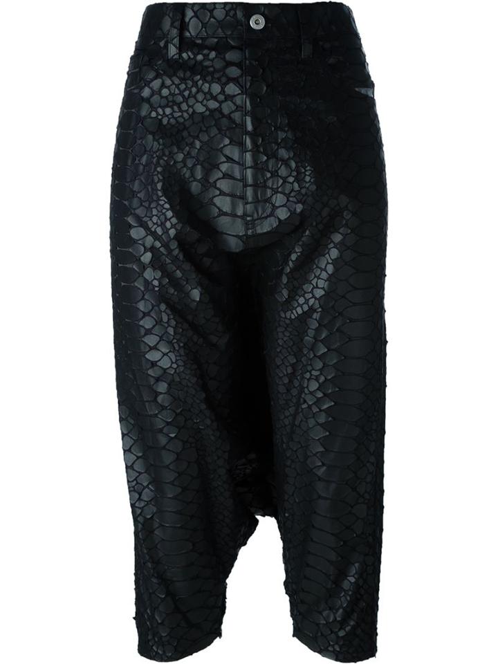 Junya Watanabe Comme Des Garçons Embossed Sarouel Trousers, Women's, Size: Small, Black, Polyester