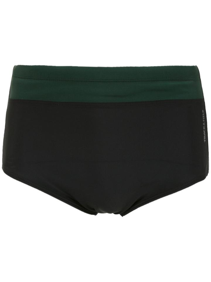 Track & Field Bicolour Swimming Trunk - Black
