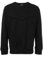 Diesel Star Patch Sweatshirt, Men's, Size: Xxl, Black, Cotton/polyester