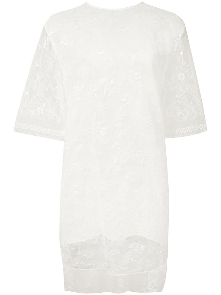 Adam Lippes Lace Tunic Blouse, Women's, Size: 6, White, Silk/nylon