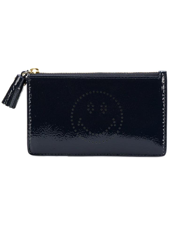 Anya Hindmarch Smiley Zipped Card Case - Blue