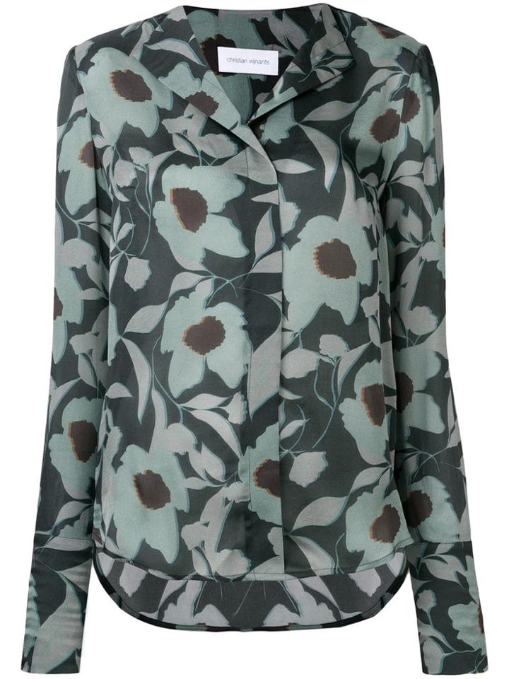 Christian Wijnants Floral-print Shirt - Green