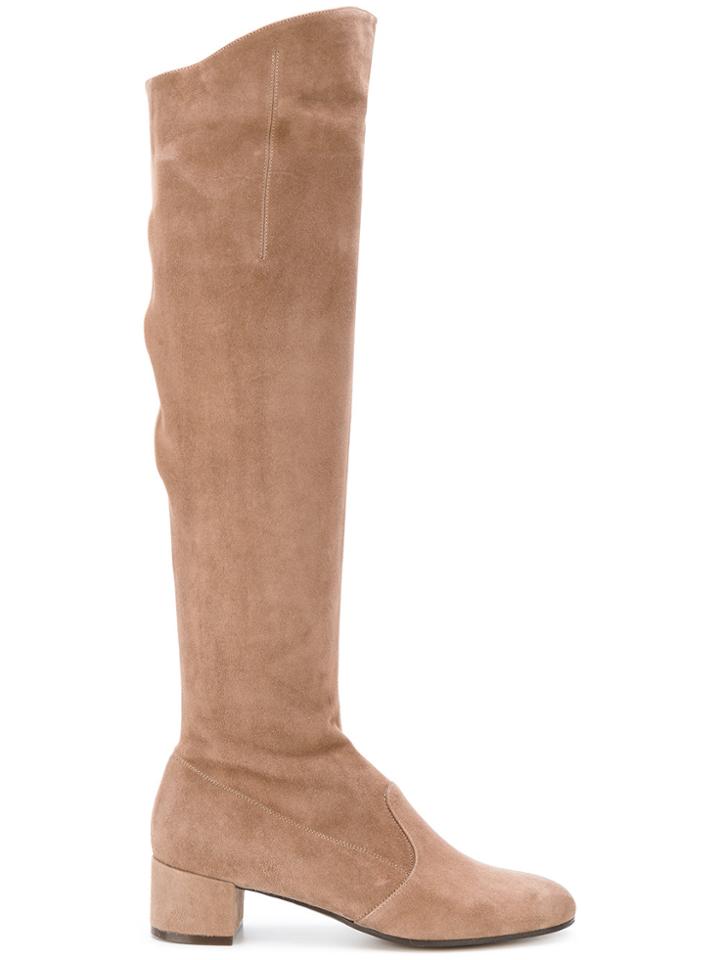 L'autre Chose Over The Knee Boots - Nude & Neutrals