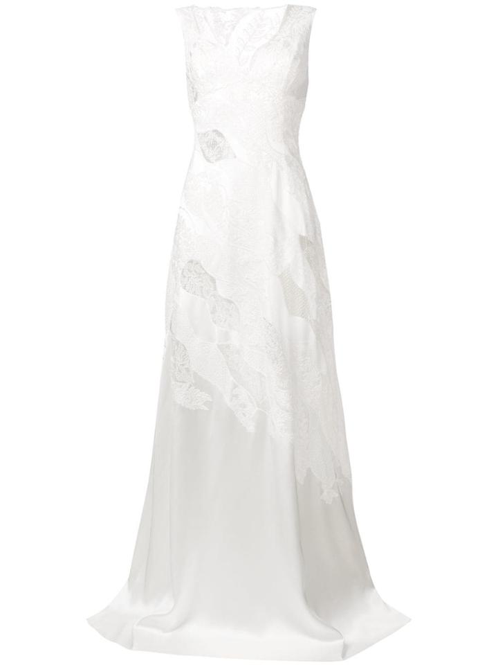 Ermanno Scervino Macramé Insert Gown - White