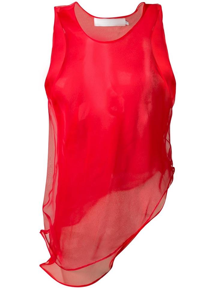 Marques Almeida Sheer Asymmetric Top
