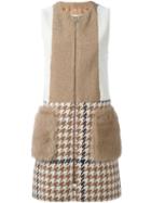 Drome Patchwork Shearling Coat, Women's, Size: Small, Nude/neutrals, Lamb Skin/nylon/acetate/virgin Wool