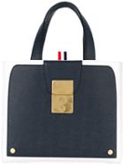 Thom Browne - Bicolour Tote - Women - Leather - One Size, Blue, Leather