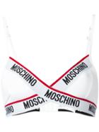 Moschino - Branded Tape Bikini Top - Women - Polyamide/spandex/elastane - 1, White, Polyamide/spandex/elastane