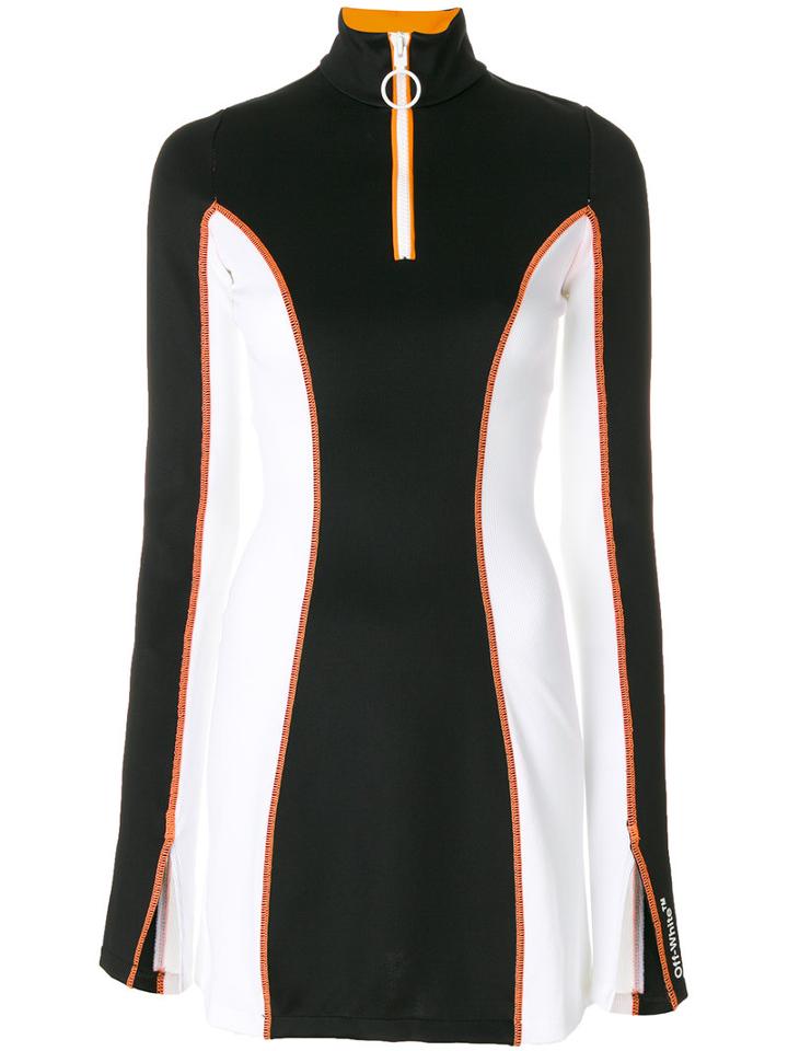 Off-white - Contrasting Dress - Women - Polyamide/spandex/elastane/viscose - 42, Black, Polyamide/spandex/elastane/viscose