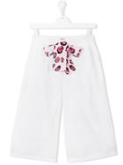 Msgm Kids Leopard Print Trousers, Girl's, Size: 14 Yrs, White