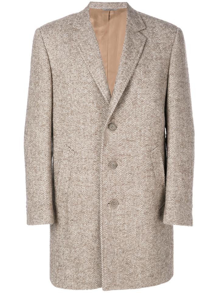 Canali Classic Coat - Nude & Neutrals