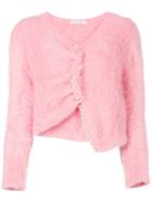 Christian Dior Vintage Pearl Buttons Asymmetric Cardigan - Pink &