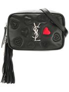 Saint Laurent Heart Quilted Lou Bag - Black