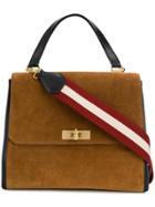 Bally Twist Lock Tote Bag - Brown