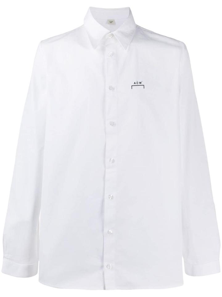 A-cold-wall* Branded Long-sleeve Shirt - White