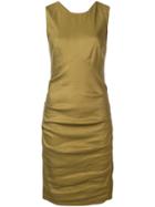 Nicole Miller Criss-cross Strap Fitted Dress - Green