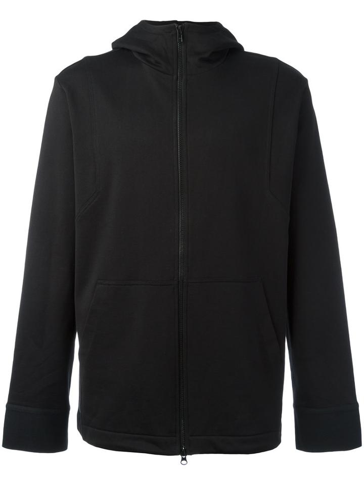 Y-3 Kangaroo Pockets Zipped Hoody, Men's, Size: Medium, Black, Cotton/polyester/polyurethane