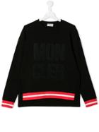Moncler Kids Embroidered Logo Sweatshirt - Black