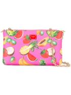 Dolce & Gabbana Mini Fruit Print Shoulder Bag, Women's, Pink, Leather