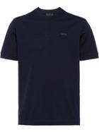 Prada Slim Fit Piqué T-shirt - Blue