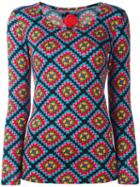 Ultràchic Blanket Print Sweater, Women's, Size: Medium, Spandex/elastane/viscose