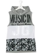 John Galliano Kids Sleeveless Hoodie, Girl's, Size: 16 Yrs, Grey