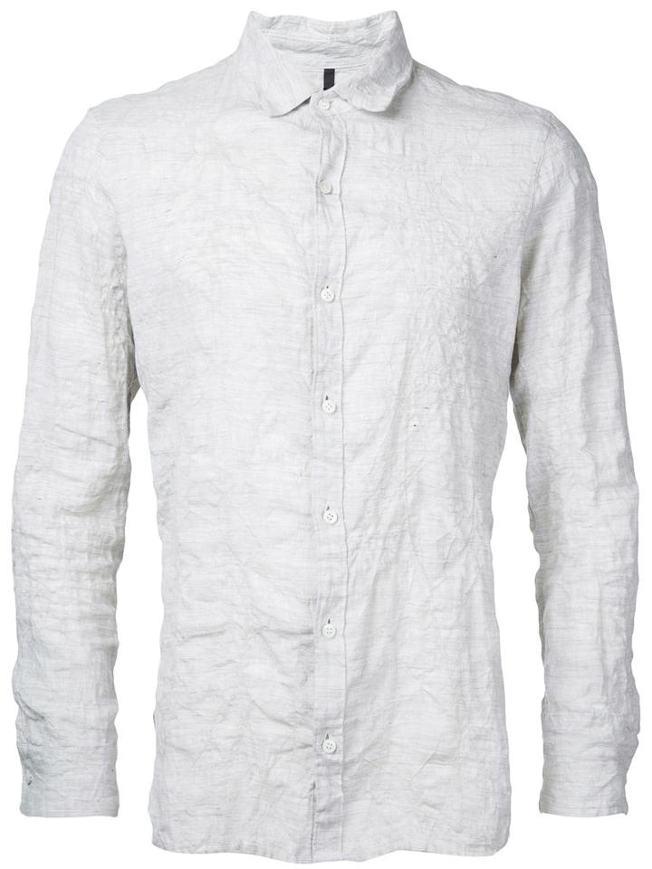 Kazuyuki Kumagai - Slim-fit Shirt - Men - Cotton/linen/flax - 2, Grey, Cotton/linen/flax